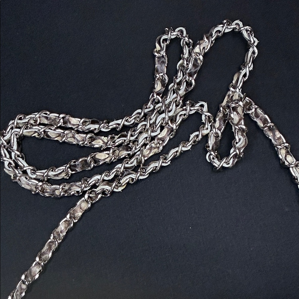 Python Crossbody Bag with Chain Strap - image 6